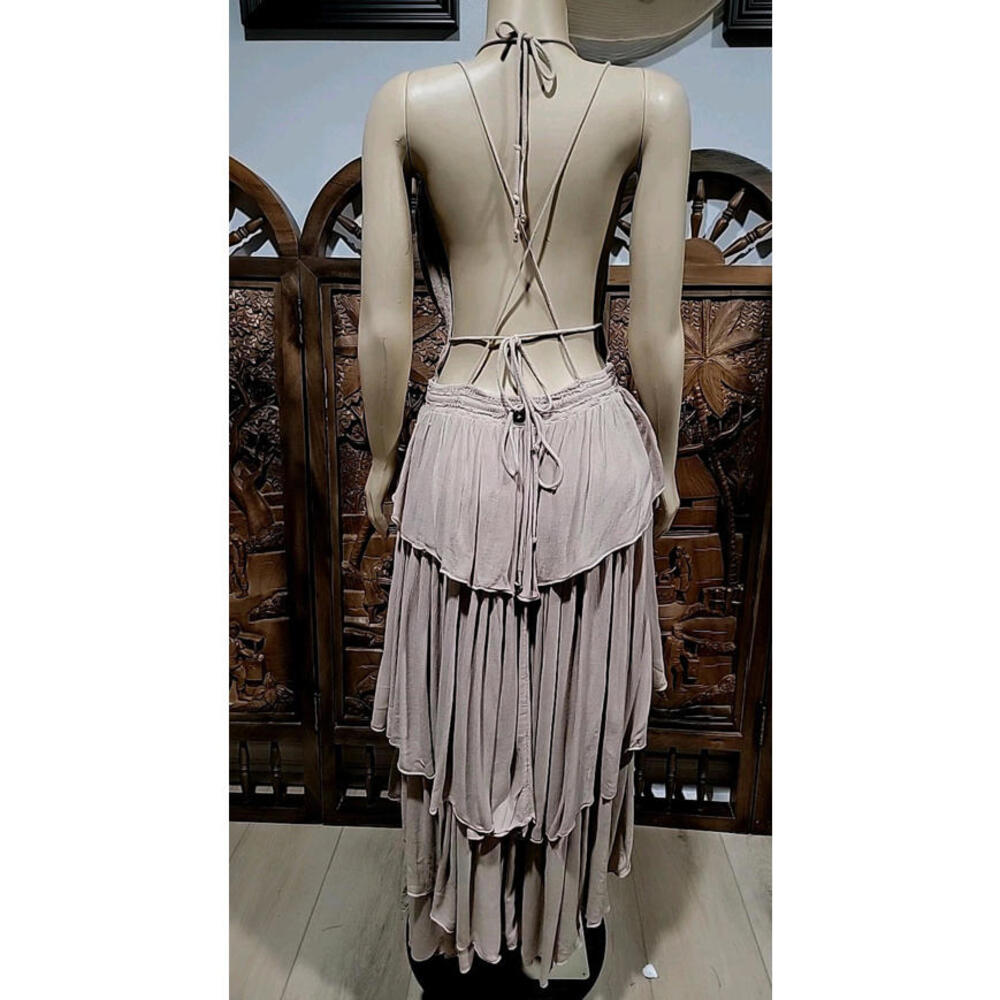 Free People Drop Dead Beauty Size L Lost In A Shell Maxi Dress #CB2 - Picture 11 of 14